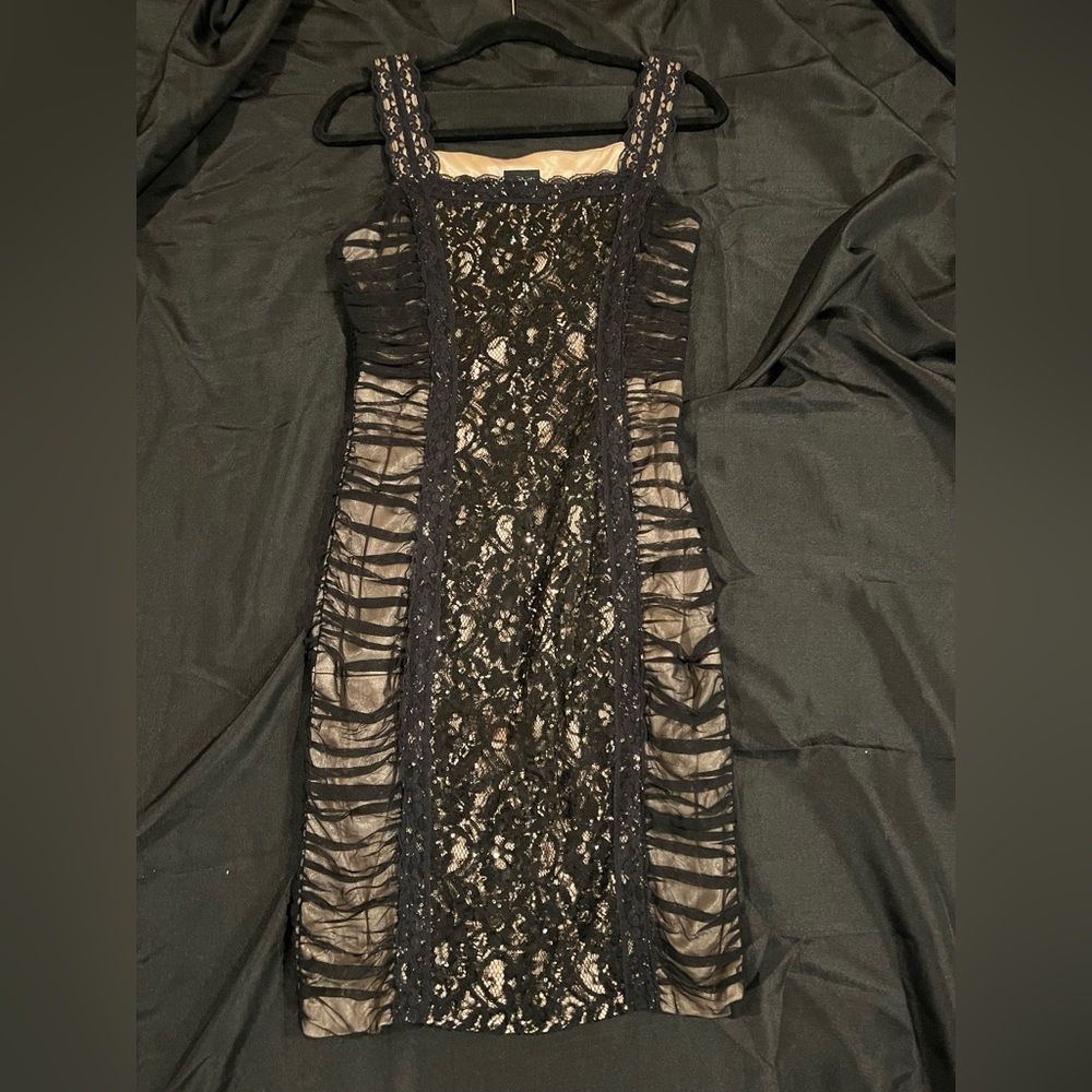 Jax Black Sequin and Lace Dress